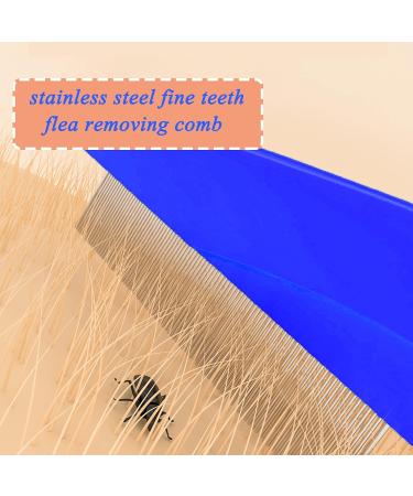 Wendergo Flea Combs for Cats Dogs Fine Close Teeth Flea Lice Tear Stain Ticks Removal Comb Pet Hair Grooming Comb Tool for Cats Puppies Rabbits - Buy Online on GoSupps.com