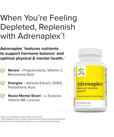 Terry Naturally Adrenaplex - Maximum Adrenal Support 60 Capsules | Boost Energy & Wellness - Buy Online on GoSupps.com
