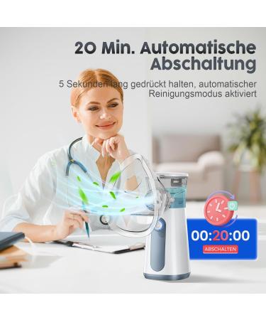 Leisen Inhalation Device for Kids & Adults - Portable Adjustable Rate Long Battery Life Cleaning Mode - Inhalator with Mouthpiece & 2 Masks - Buy Online on GoSupps.com