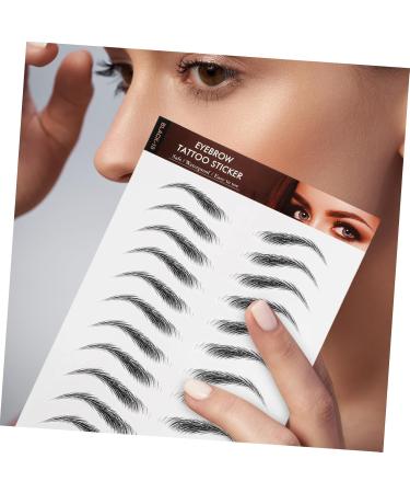 Didiseaon 6 Sheets Bionic Eyebrow Patch Stick on Eyebrows False Eyebrows Waterproof Eyebrow Paper Black - Buy Online on GoSupps.com