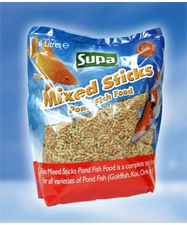 SUPA Mixed Koi and Pond Sticks 6L Sachet - Premium Quality Fish Food - Buy Online on GoSupps.com