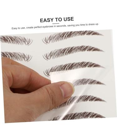 DOITOOL Fake Eyebrow Stickers 9 sheets Shaping Eyebrow Temporary Tattoos Imitation Hairlike Transfer False Artificial Transfers - Buy Online on GoSupps.com
