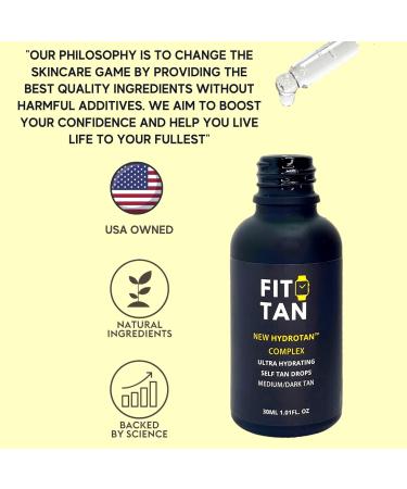 Self Tanning Drops for Face & Body - Hydrating Gradual Tan - 30ml | Shop Internationally - Buy Online on GoSupps.com