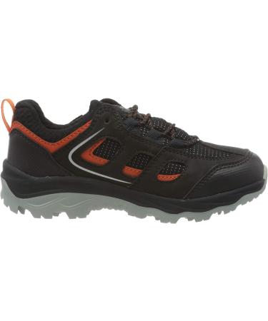 Jack Wolfskin Boy's High Rise Hiking Shoes - Size 3 Big Kid Phantom/Orange Coral | Ages 8-12 - Buy Online on GoSupps.com