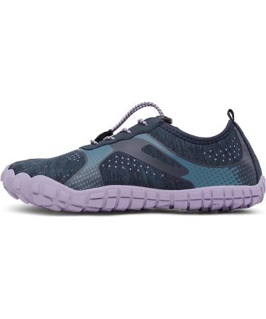 NORTIV 8 Women's Quick Dry Water Shoes | Aqua Beach Pool Swim Shoes - Dark Blue/Purple - Buy Online on GoSupps.com