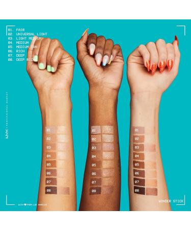 NYX Highlight & Contour Stick Deep 07 - Vegan Wonder Stick for Brightening and Shaping - Buy Online on GoSupps.com