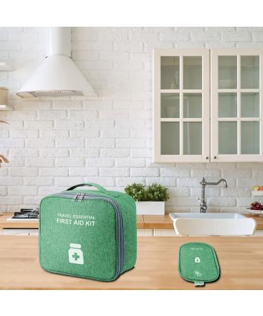AhoGou 2-Piece Travel Pharmacy Bag Set - Large Capacity Waterproof Medication Bag for Home Office & Outdoor Travel - Green - Buy Online on GoSupps.com