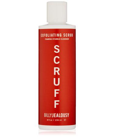 Billy Jealousy Scruff Mens Exfoliating Scrub Stubble Foaming Cleanser  Unclogs Pores and Softens Facial Hair  Mandarin Orange and Oak Moss Scent  8 Fl Oz