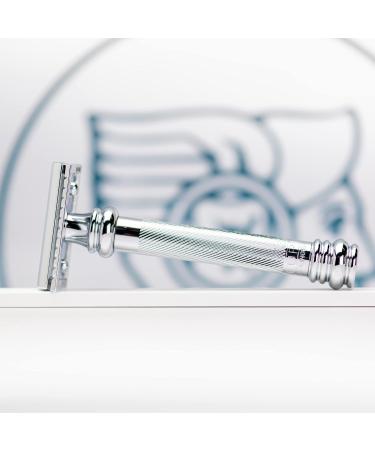 Merkur 38C Barber Pole Razor - Gloss Chrome Closed Comb Ideal for Wet Shaving - Premium German Craftsmanship - Buy Online on GoSupps.com