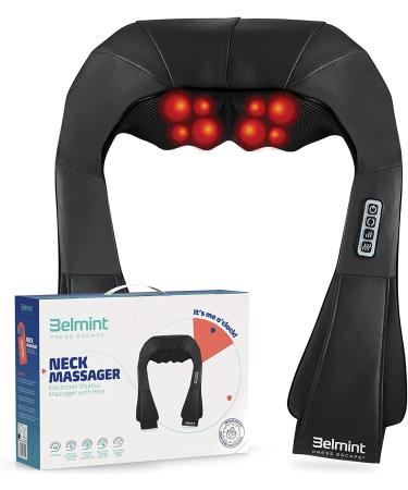 Deep Kneading Neck Massager with Heat - Shiatsu Pillow for Neck, Back, Shoulders, Feet, Legs - Muscle Relief for Home or Office Use - Buy Online on GoSupps.com