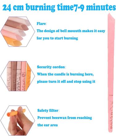 Remebe 32 pcs All-Natural Beeswax Ear Candles - Organic Non-Toxic Cylinder Cones (8 Colors) with 16 Protective Panes - International Shipping Available - Buy Online on GoSupps.com