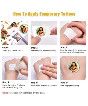 Moana Temporary Tattoos Stickers - Birthday Party Supplies, Decorations & Favors for Boys and Girls - 8 Sheets - Buy Online on GoSupps.com
