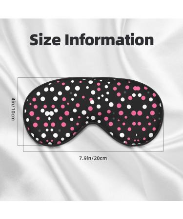 SSIMOO Black Polka Dots Soft Sleep Eye Mask | Breathable Travel Eye Patch for Women | Perfect for Relaxation - Buy Online on GoSupps.com