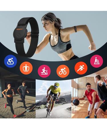 MOOFIT Heart Rate Monitor Armband - Bluetooth & ANT+ | IP67 Waterproof | Rechargeable with Optical Sensor | Compatible with Zwift, Wahoo, Endomondo, Peloton - Buy Online on GoSupps.com