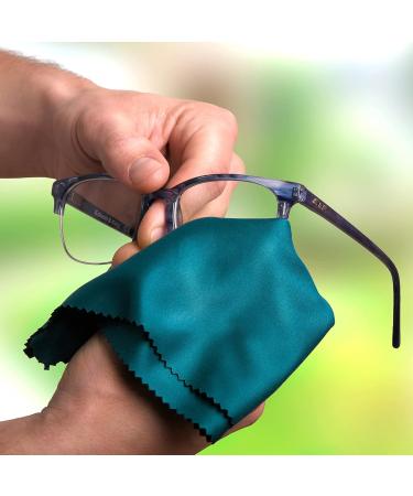 XXL Microfiber Glasses Cleaning Cloths - Pack of 4 (30x40 cm) | Premium Petrol Cleaning Cloths for Eyeglasses & Screens - Buy Online on GoSupps.com