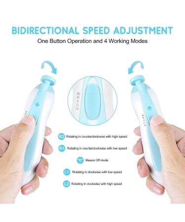 Ifayhome 27-in-1 Rechargeable Electric Nail File Set - Smooth, Buff & Shine Nails, Remove Cuticles & Calluses - Salon Quality Manicure Pedicure Results - Green - Buy Online on GoSupps.com
