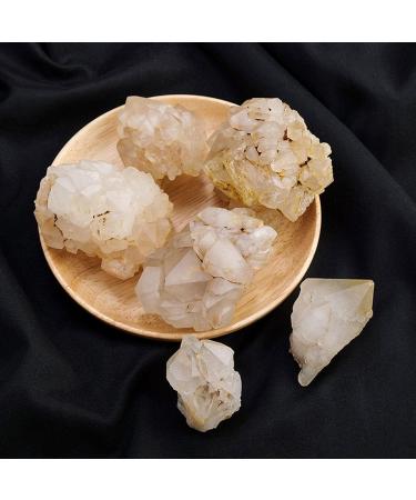 Irregular Natural Clear Quartz Crystal Cluster Clear Quartz Crystal Flower Rock Minerals Druzy Geode Specimen Home Decor Crystal Fengshui 120g Crystal Cluster - Buy Online on GoSupps.com