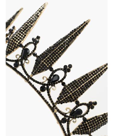 SWEETV Gothic Crown Tiara for Women - Black Queen Tiaras for Wedding, Halloween, Prom - Buy Online on GoSupps.com