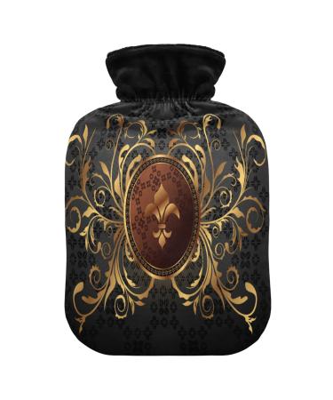 Iris mardi grass hot water bottle with cover heat bottles for pain relief hot water bottle water bag heating pocket for warm and cold compress 1 l