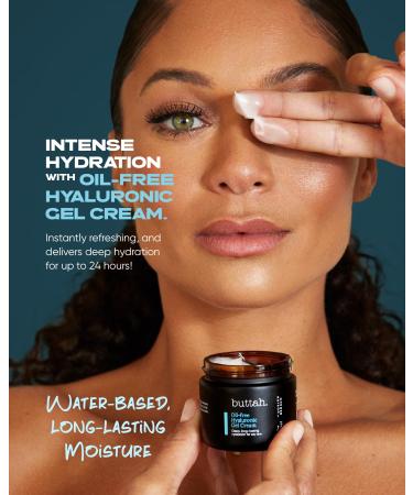 Buttah Skin Oil-Free Hyaluronic Gel Cream 2oz - Deep Hydration Daily Moisturizer - Black-Owned Naturally Based Skincare - Buy Online on GoSupps.com