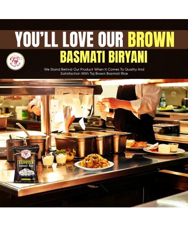 Taj Gourmet Naturally Aged Brown Basmati Rice 5 lbs - Resealable Pouch - Buy Online on GoSupps.com