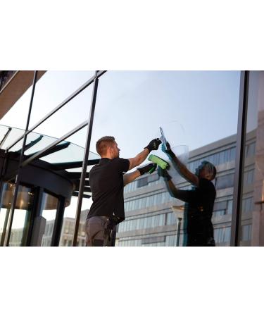 UNGER 79020 MicroStrip Window Washer Sleeve 35cm with ErgoTec T-bar Handle - Microfibre Window Cleaner for Hand Wash or Telescopic Window Cleaning Green 35cm Single - Buy Online on GoSupps.com