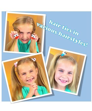 BELOF 18 pcs Cute Hair Accessories for Girls - Toddler Hair Ties Ponytail Holder Elastic Bands in Red, Blue, and Pink - Perfect for Birthday Party Favors - Buy Online on GoSupps.com