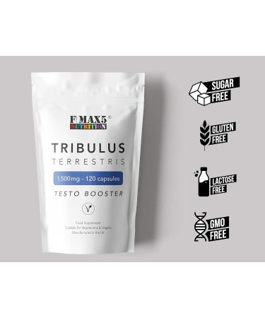 High Strength Tribulus Terrestris 1500mg | 95% Saponins | Testosterone Booster for Men | 120 Capsules | UK Manufactured - Buy Online on GoSupps.com