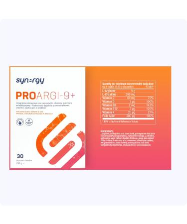 Synergy Worldwide ProArgi 9+ | 5000mg L-Arginine and 200mg L-Citrulline Supplement with Vitamins C D3 K B6 and B12 | Enhance Cardiovascular and Circulatory Health | Citrus -30 Sachets - Buy Online on GoSupps.com