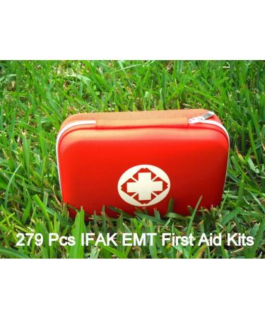 Galaxy 279 Pcs First Aid Kit - Survival Emergency Trauma Travel Car Military Tactical Medical - IFAK EMT Hard Case for Camping, Hiking, Fishing - Home and Office Safety - Buy Online on GoSupps.com