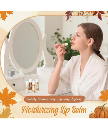 Qunclay 24 Pcs Thanksgiving Fall Pumpkin Lip Balm Bulk Maple Leaf Lip Balms Gifts Thanksgiving Baby Shower Party Supplies Thank You Appreciation Gifts for Autumn Women Men Employee Coworkers Staff - Buy Online on GoSupps.com