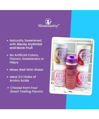 BCAA Pre Workout Powder for Moms | Naturally Sweetened with Stevia Erythritol & Monk Fruit to Help Build Energy Pre & Post Workout | 3:1:1 ratio of Amino Acids | 40 Servings (Raspberry Lemonade) Raspberry Lemonade 40 Serv  - Buy Online on GoSupps.com