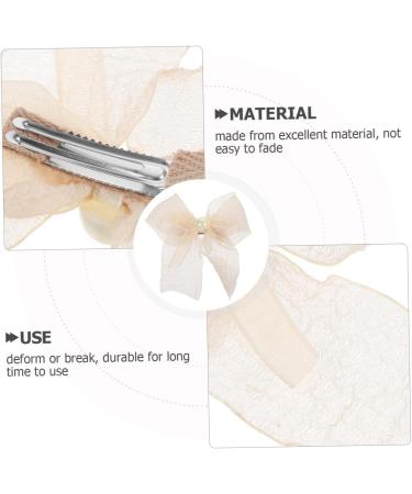 Beaupretty Bow Flower Mesh Lace Hairpin Hair Accessories The Flowers Metal Hair Ring Girl - Buy Online on GoSupps.com