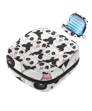 Portable women's binding-up bags menstrual cup bags feminine menstrual insert bag for teenage girls tampons for the first period cute panda pattern multicolored 09