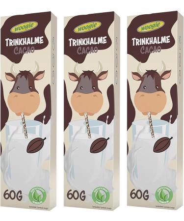 3 X Cocoa Flavoured Milk Drinking Straws (3x60g) - 30 straws in total - Buy Online on GoSupps.com