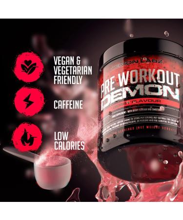 Pre Workout Demon - Hardcore Berry Pre-Workout Powder with Creatine, Caffeine & Beta-Alanine - 360g, 40 Servings - Buy Online on GoSupps.com