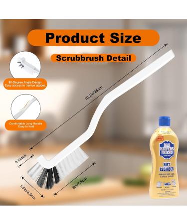 FII Bar Keepers Friend Soft Cleanser Liquid Cleaning Kit - 13oz Multi-Surface Stainless Steel Cleaner for Pots Pans Cooktops Bundle with Microfiber Towel Scrub Brush & Scouring Pad - Buy Online on GoSupps.com