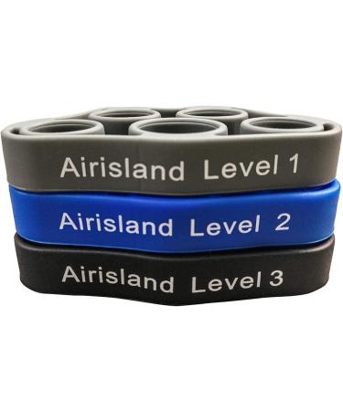 Airisland Finger Stretcher Resistance Bands 3pcs Set for Hand Grip Strength - Ideal for Arthritis, Carpal Tunnel, Guitar, Rock Climbing - Buy Online on GoSupps.com