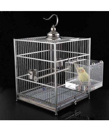 EnoYoo Big Bird Bath Cage - Hanging Pet Bathing Tub for Cockatiels, Lovebirds, Canaries, and Sun Conures - Small Birdcage Cleaning and Supplies - Buy Online on GoSupps.com