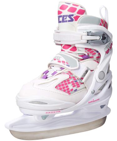 Roces Girls Moody Ice Girl Beginner Figure Ice Skates Italian Pink 450655 00001 US 13jr-3