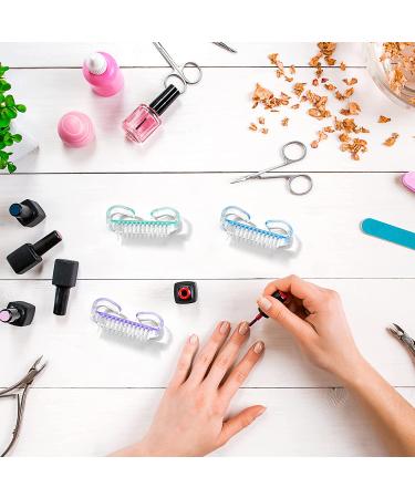 4-Piece Small Multicolor Nail Cleaning Brush Set - Handle Nail Scrubbing Brush - Buy Online on GoSupps.com