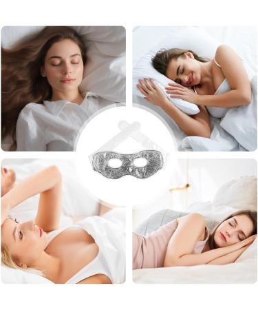 Fovolat Ice Eye Cover Hot/Cold Compress Eye Covers Cold Sensation Gel Eye Protectors Reusable Gel Spa Bead Eye Covers For Puffiness/Dark Circles/Eye Bags/Dry Eyes Silver - Buy Online on GoSupps.com