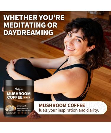 2 Pack Mushroom Coffee Powder 10 Adaptogenic Mushrooms And MCT Oil Hydrolyzed Collagen Instant Coffee with Lion's Mane Chaga L-Theanine for Energy Focus Digestion and Immunity 320G 5.64 Ounce (Pack of 2) - Buy Online on GoSupps.com