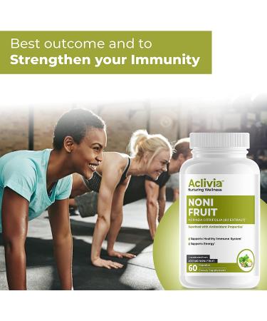 Aclivia Noni Fruit Capsules - 4000mg Immune Support & Antioxidant Superfood Supplement - Buy Online on GoSupps.com
