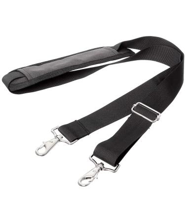 Jakago Universal replacement of adjustable shoulder straps Fear strap shoulder strap with shoulder cushion and metal carabiner for laptop bag picnic bag cooling bag camera pocket shoulder bags black