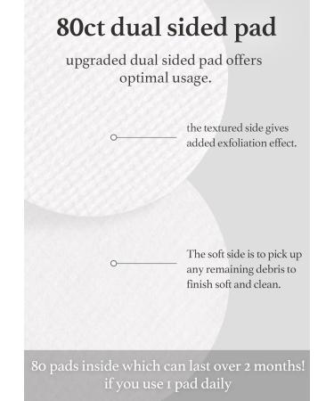Nooni Korean Facial Peel 80 Pads - AHA Dual Resurfacing Pads for Glowy Skin Exfoliates Blackheads & Reduces Fine Lines - Buy Online on GoSupps.com