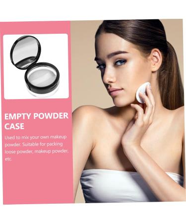 VINTORKY Powder Puff Holder Case with Puff Loose Containers Travel Cosmetic Containers Makeup Puff Pot Black - Buy Online on GoSupps.com