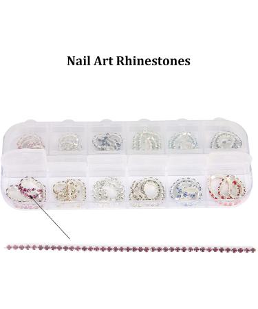 Nail Art Crystals Nail Rhinestones Nail Art Rhinestones Chain Metal Flatback Bling Manicure DIY Decor Nail Art Supplies Perfect for Nail Salon Multiple Choices(03) - Buy Online on GoSupps.com