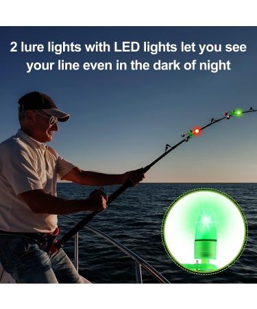 120 Pcs LED Night Fishing Rod Bait Alarm and Indicator Set - Dual Ring Bite Alarm, Glow Fishing Light, Portable Accessories - Green and Red Light - Buy Online on GoSupps.com