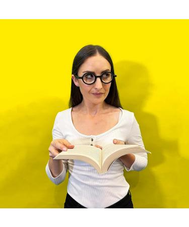 LONDON MOLE Round Reading Glasses 3.0x | Stylish Men's Women's Unisex Readers | Matt Black Frames with Spring Hinges - Buy Online on GoSupps.com